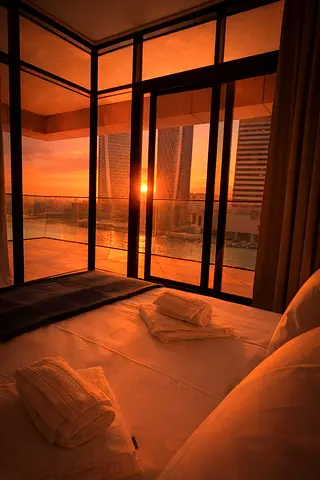 Elegant Waterfront Stay | 2BHK | Walk to Galleria Mall