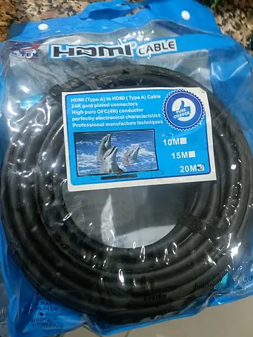 New HDMI Cable 20m (Type A to A) - 24K Gold Plated Connectors