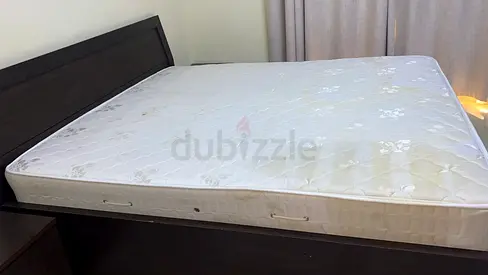 Strong wooden bed with free mattress ...