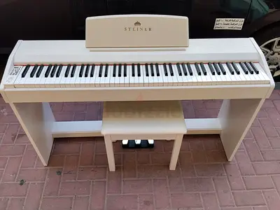 The Steiner DP-400 is an 88-key weighted hammer-action digital piano available in black, designed
