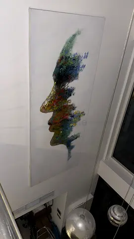 Pair of Oversized Abstract Male & Female Portrait Artworks (X2)
