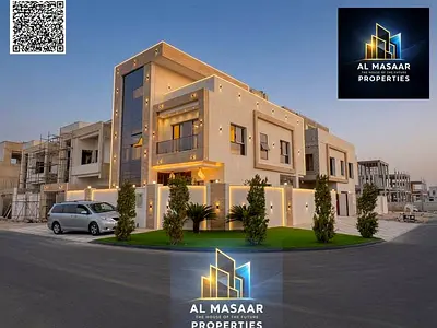 فيلا زاويه للبيع مع مسبح طابقين ورووف خلف الشارع الرئيسي قريب المحلات التجارية