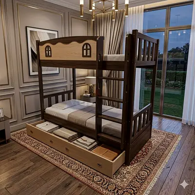 Wooden Kids Bunker Bed New For Sale