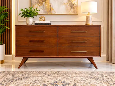 Mid Century WEST ELM Wright 6 Drawer Dresser