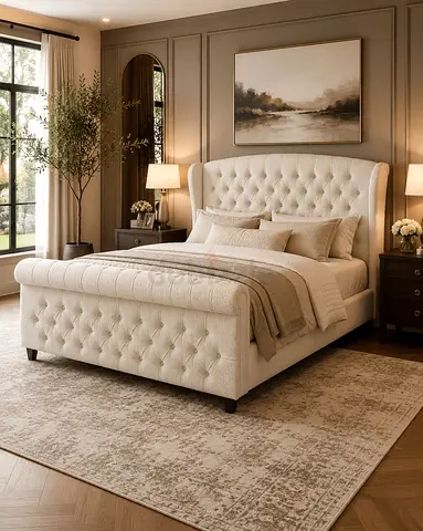 Brand New beige color 180*200 king size bed