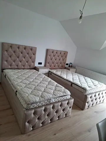 Luxury Fabric Bed Frame With Stylish Modern Design Headboard