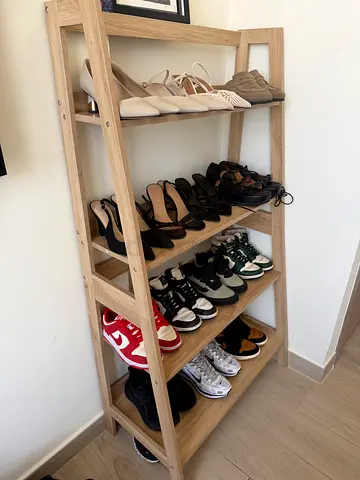 Modern Wooden Open Shoe Rack Shelf