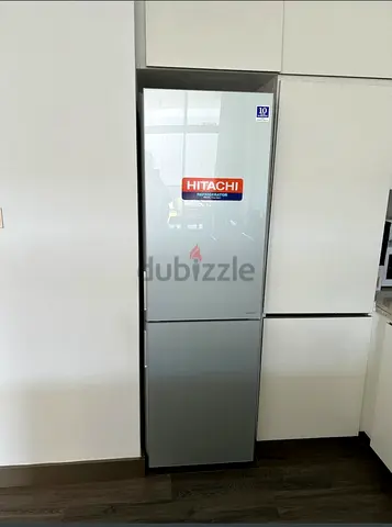 Hitachi silver bottom mount refrigerator for sell 💯 good working