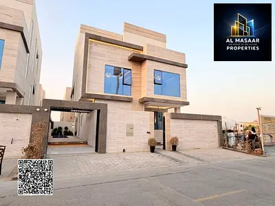 A magnificent, luxurious 5-master-bedroom villa in Al Zahia 1, Ajman, featuring modern architecture