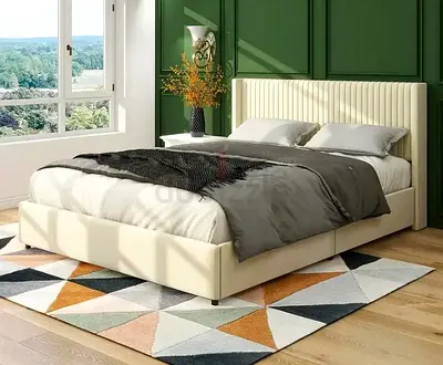 Brand New High Quality Cotton fabric Queen Bed Available