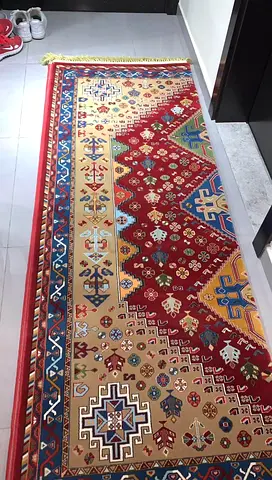 Handwoven Middle Eastern-style Runner Rug - New Condition