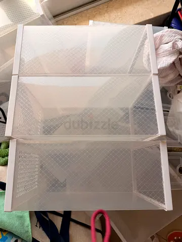 Set of 12 White Mesh Drawer Organizers / Storage Bins