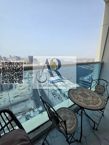 Spacious 3BHK Sea View Apartment with Maid Room in Oasis Towers – Ajman
