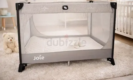 Joie Portable Playard / Travel Cot - Light Grey, Good Condition