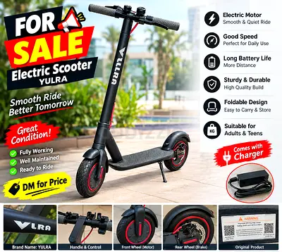 VLRA Electric Scooter for Adults and Teens with Charger