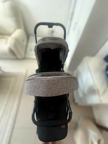Moon Dois Foldable Twin Stroller with Adjustable Leg Rest
