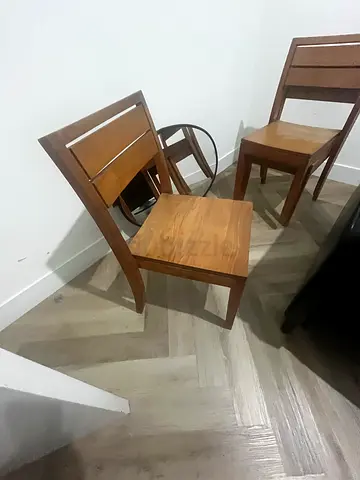 Solid wood dining chairs - set of  3
