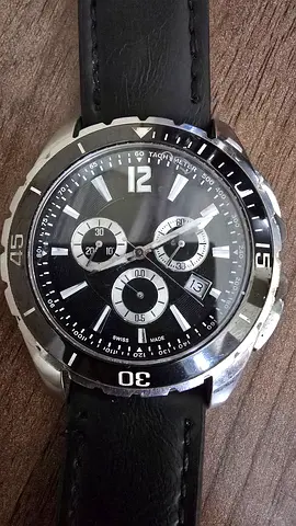 GC original Swiss Made chronograph wristwatch with leather strap