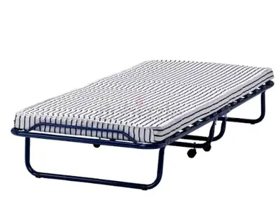Single Foldable Guest Bed with Mattress - Compact and Portable