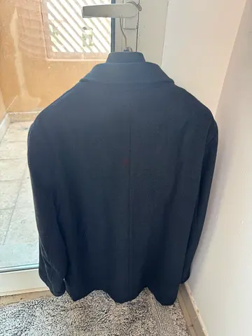 Leather jacket in wool