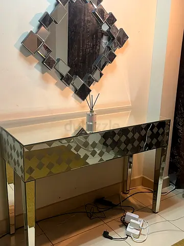 Silver & Glass Console Table