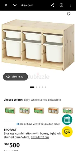 TROFAST Storage combination with boxes, 93x44x52 cm