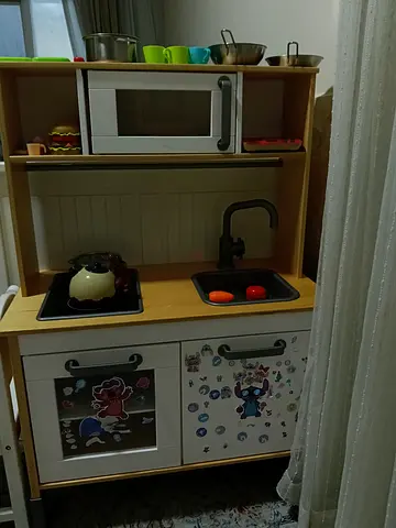 IKEA Wooden Play Kitchen Set with Sink and Stove - Good Condition