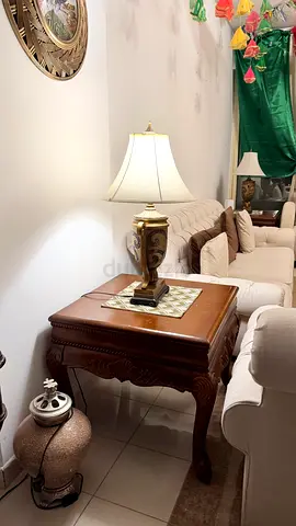 2 Dark Coffee Side Tables Set For Sale