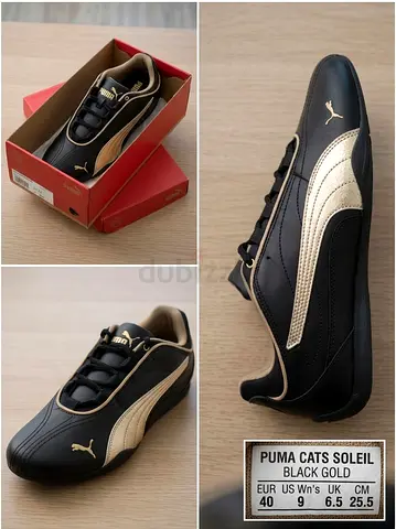 Puma Cats Soleil Black Gold Sneakers Size EU40 (Men's 9) - New in Box
