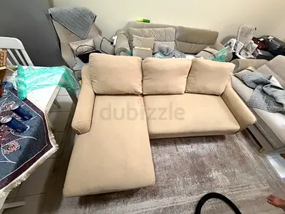 3-seater Sofa L shape - Converts to Double Bed, Good Condition 300 AED