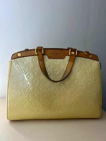 Genuine Louis Vuitton Vernis Shoulder Bag - Beige/Monogram Patent Leather