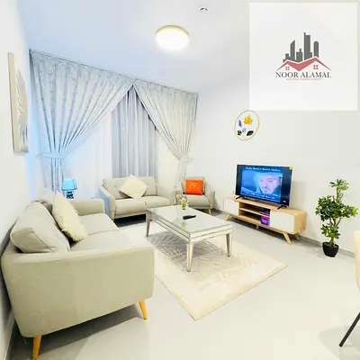 Sharjah, Al Jadeeda, brand new apartment, one bedroom, living room, kitchen, and bathroom. Price: 6