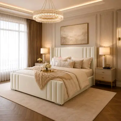 Simple elegant 180*200 king size bed