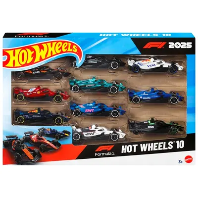 Hot Wheels Formula 1 2025 Collector Set of 10 Die-Cast Cars