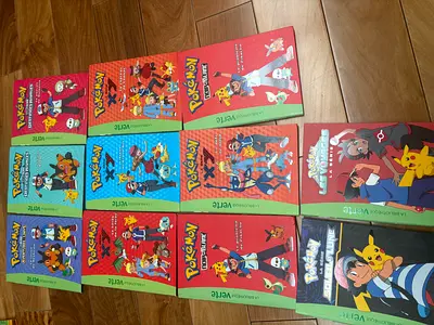 Set of 9 Pokémon Viz Media Graphic Novels French , livrés en français, prix de 10 aed max 25 aed pou