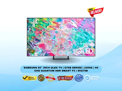 Samsung 65″ Inch QLED TV | Q75B Series | 100Hz | 4K UHD Quantum HDR Smart TV | 65Q75B
