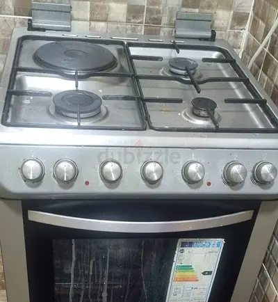 Used 4-Burner Gas Cooker with Electric Hotplate and Oven
