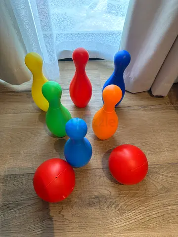 Kids Foam Bowling Set - 6 Pins and 2 Balls, Colorful and Lightweight