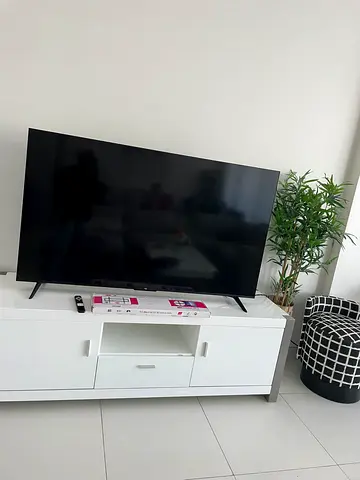 TV Unit 180cm and Matching Coffee Table - High Gloss White