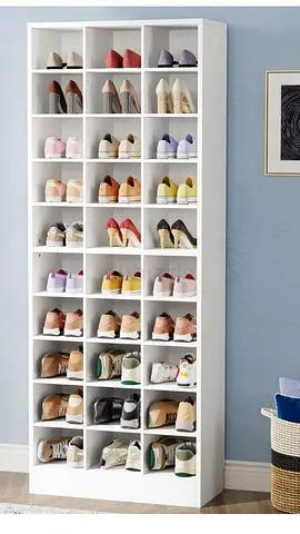 White Shoe Rack / Organizer - 30 Pair Capacity