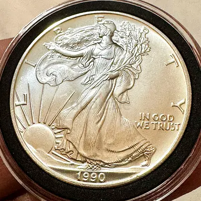 1990 SILVER EAGLE USA (old antique coins)