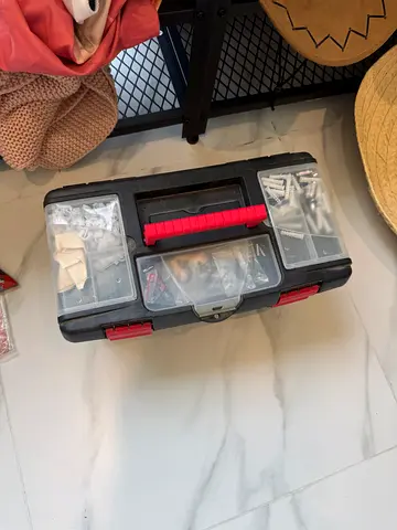 Compact plastic organiser toolbox