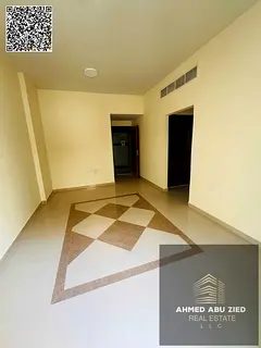 Spacious 1BR Hall for annual rent in Al Hamidiya 1 near Ajman Court; 1 bathroom, balcony, central AC