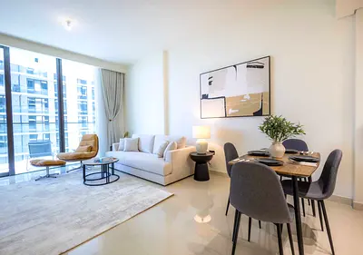 Sleek Sanctuary | Ultra-Modern 1-Bed near Beach | Bay residences