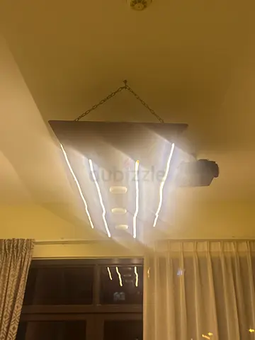Modern LED Ceiling Light Panel with Wave Design. Controlled through app. 2 light modes