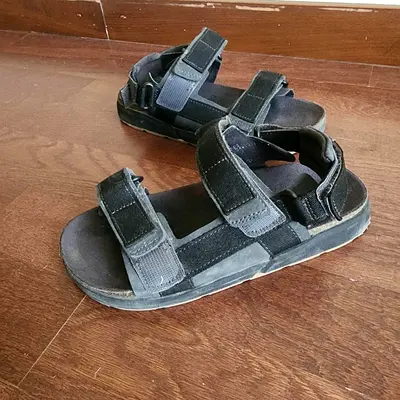 Zara Black Velcro Strap Kids Casual Sandals, Good Used Condition Size:34