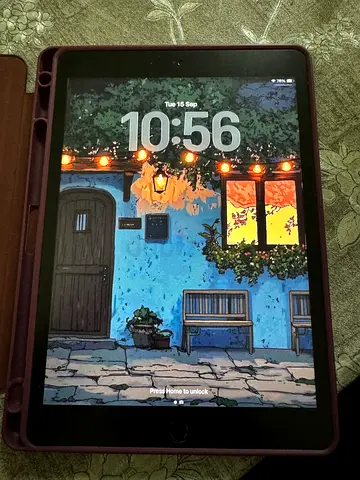 iPad with case - Good working condition touchscreen and fingerprint price negotiable