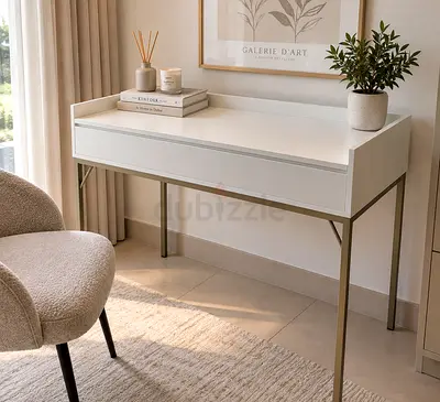 Modern White Desk / Console Table - AED 200