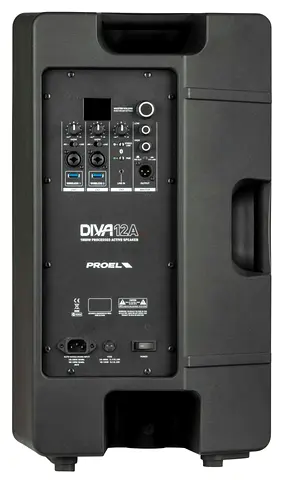 PAIR Proel DIVA12A 1000W Powered Speakers with Stands Gig-Ready Set
