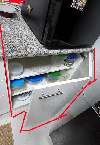 ​White modular kitchen base cabinet / under-counter storage unit